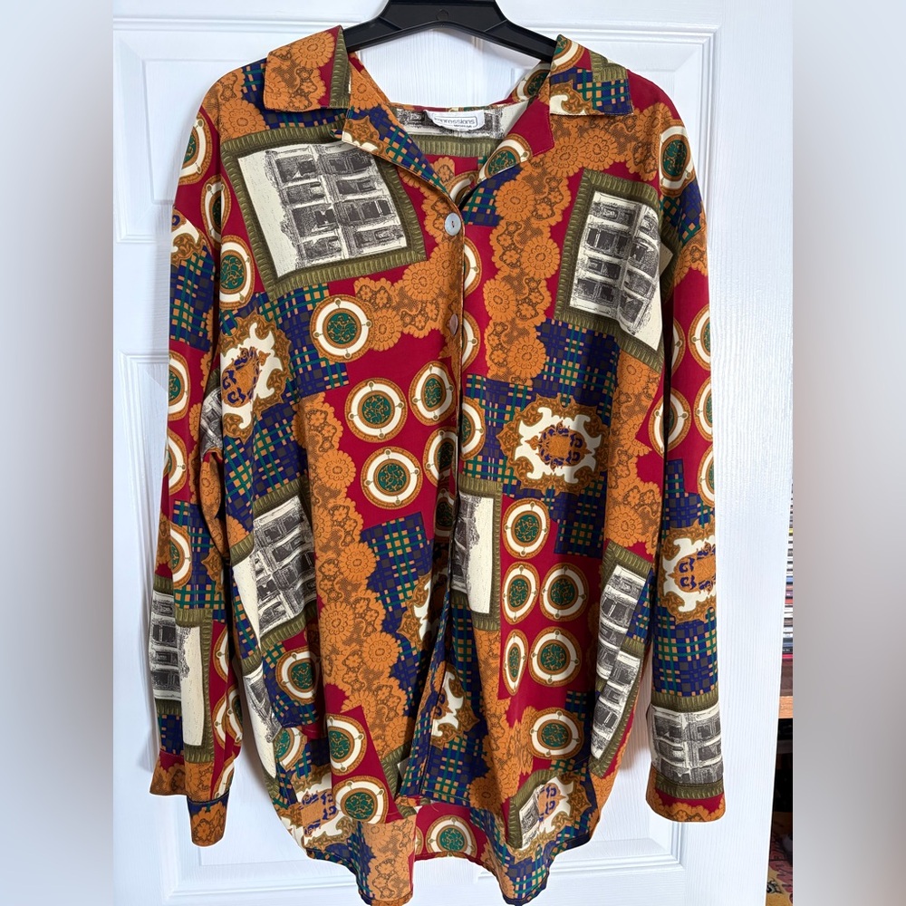 Impressions Multicolor Patterned Shirt